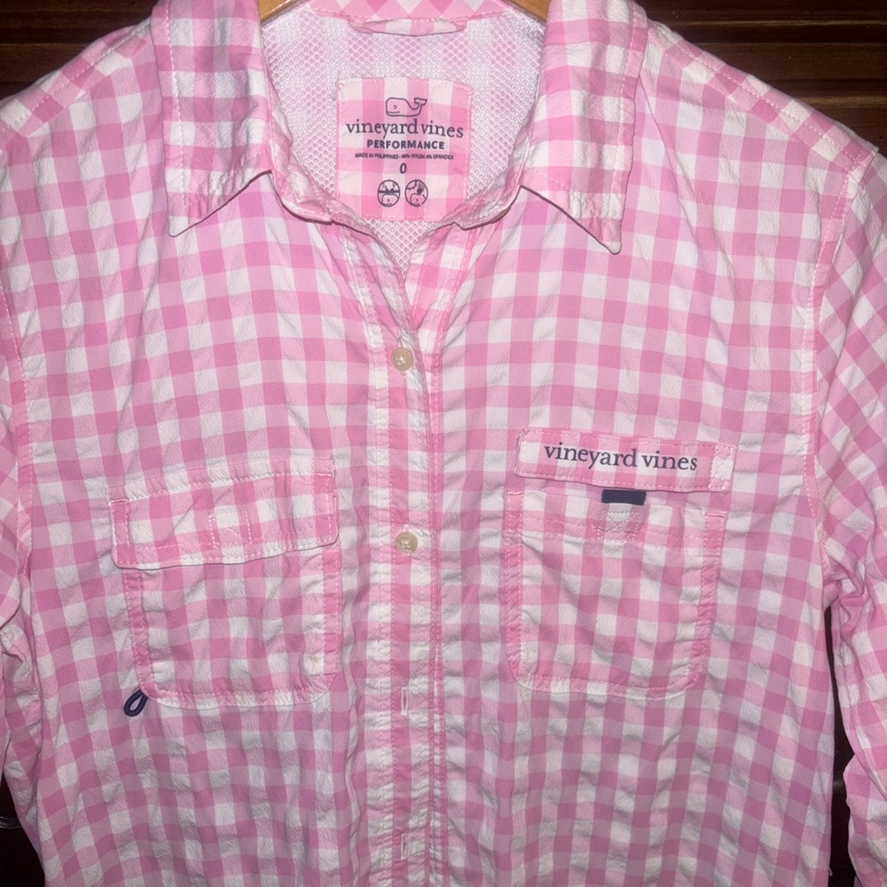 Vineyard Vines Women’s Harbor Pink Gingham Swimsuit Coverup